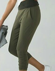 lululemon athletica Olive Green Capris